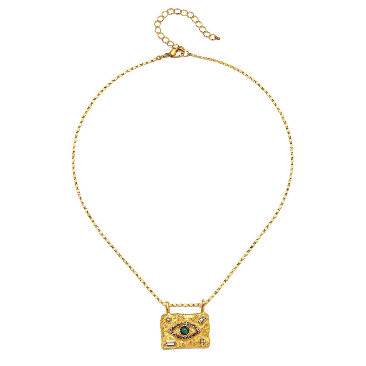 Venta al por mayor collar de suéter con colgante de amuleto de ojo de cobre